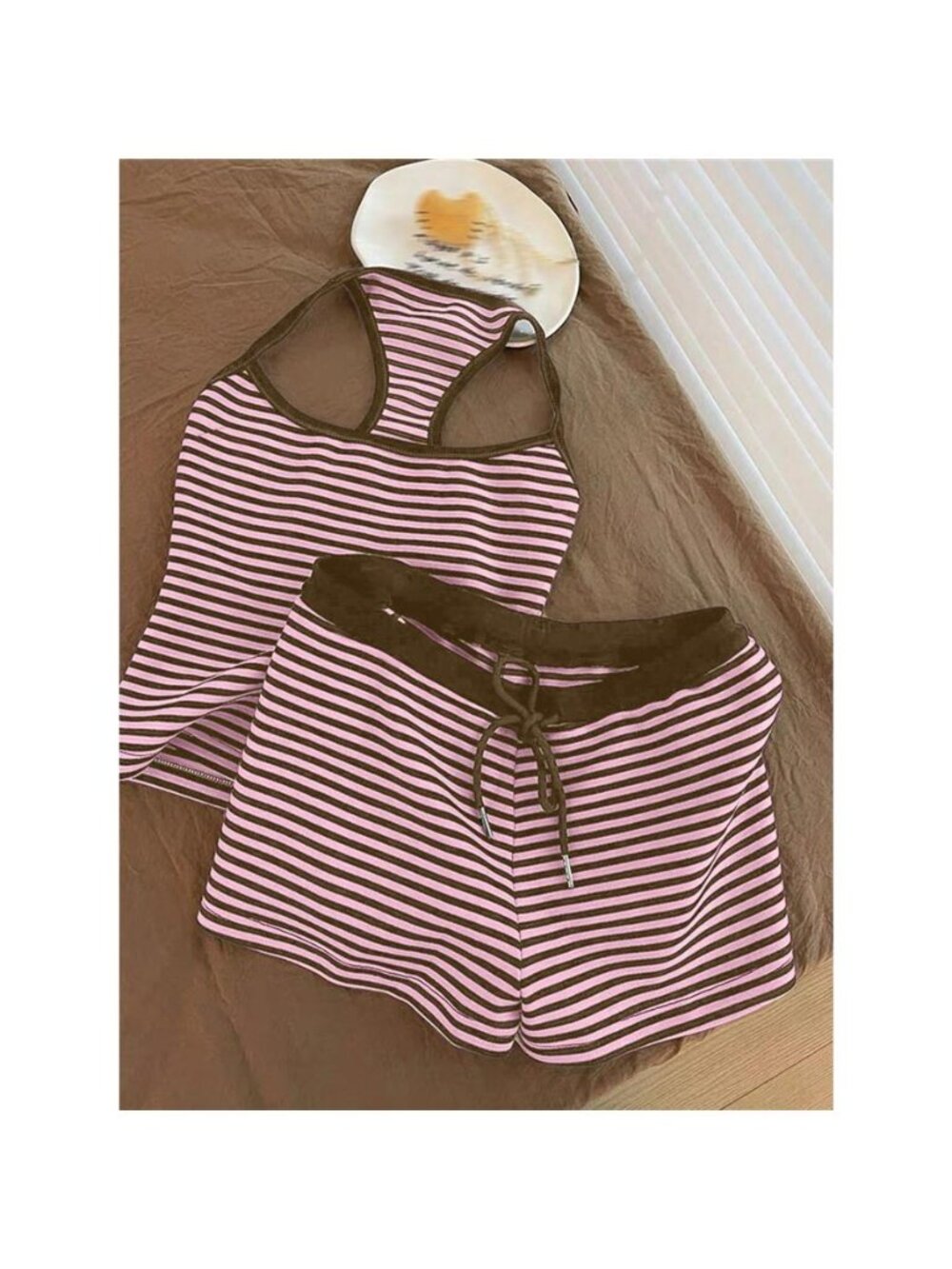 Striped Tank Top and Shorts Set